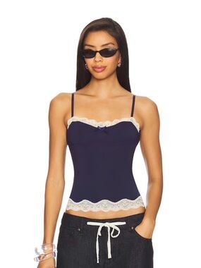 LIONESS Top Model Cami Top in Deep Sea
